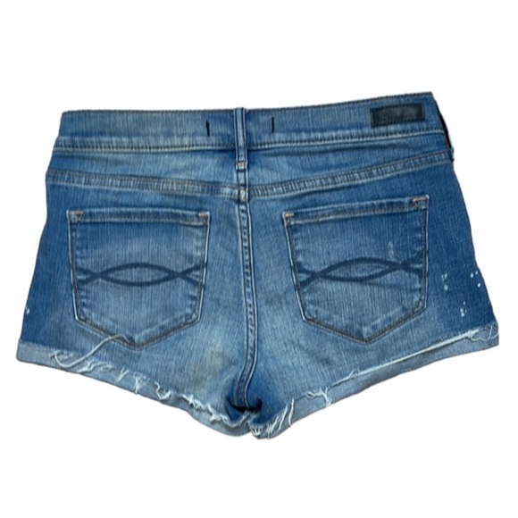 Abercrombie & Fitch Jean Short Sz 26 Medium Wash Distressed Denim Jean Shorts - Picture 2 of 8